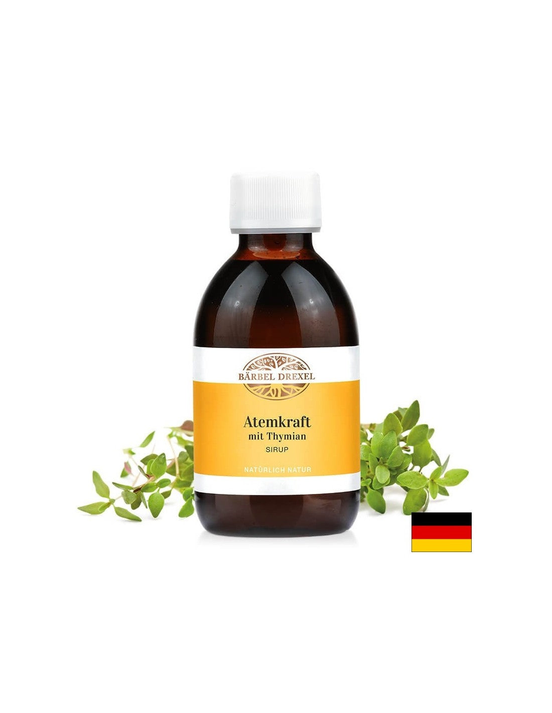 Atemkraft mit Thymian Sirup / Syrup with thyme for the respiratory system, 200 ml Bärbel Drexel