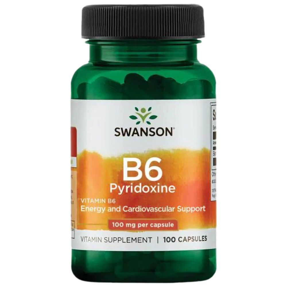 Vitaminas B6 100 mg / piridoksinas - 100 kapsulių