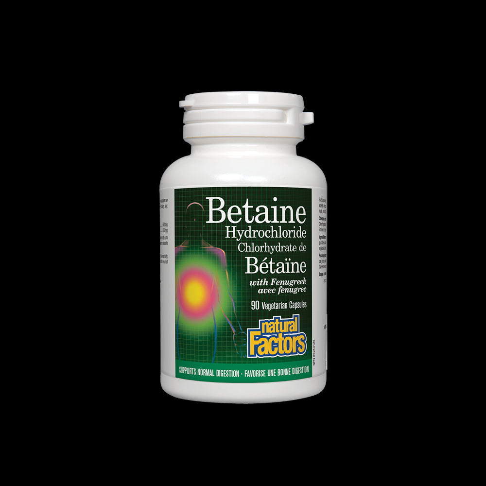 Betaine Hydrochloride with Fenugreek 500 mg - 90 capsules