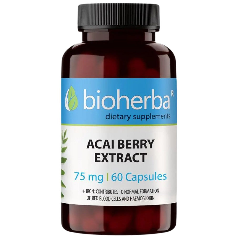 Acai Berry Extract 75 mg - 60 капсули - Feel You