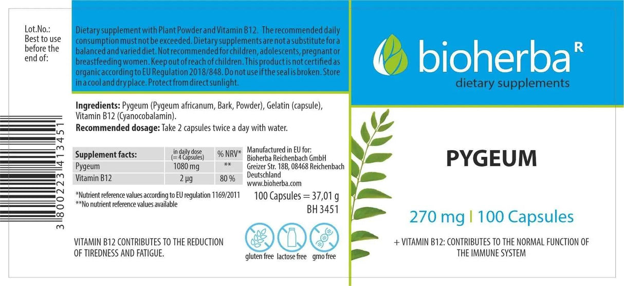 Pygeum 270 mg - 100 Kapselen