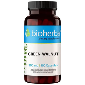 Green Walnut 300 mg - 100 capsules - Nutra Best Europe