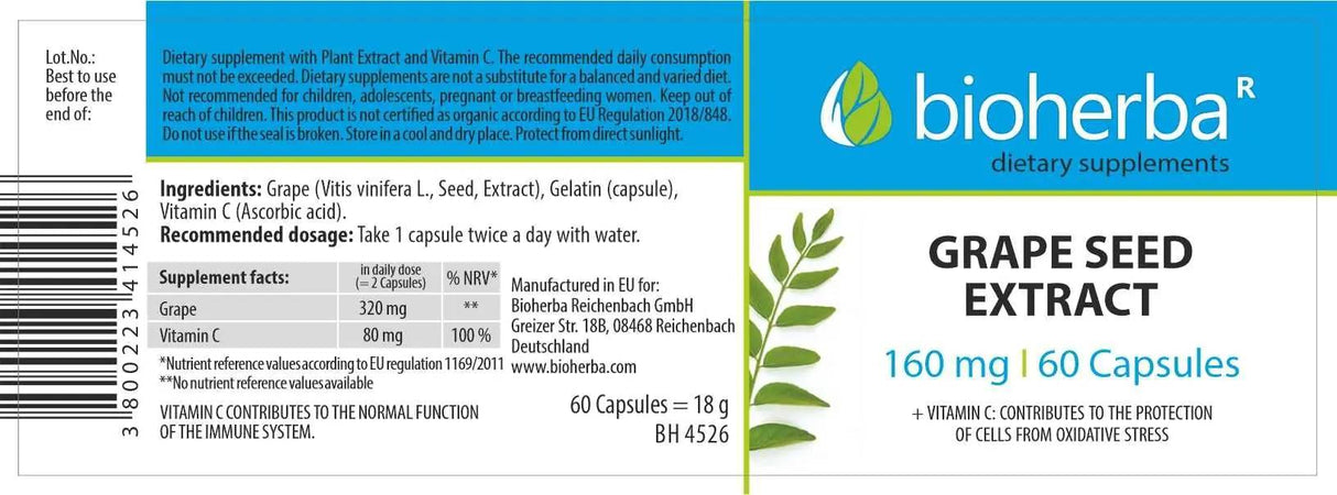 Extrato de semente de uva 280 mg - 60 cápsulas