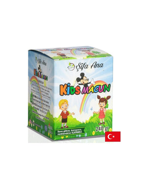 Herbal immune-boosting paste for children - With propolis, bee pollen and honey, carob, ginger, raw cocoa, 240 g - Nutra Best Europe