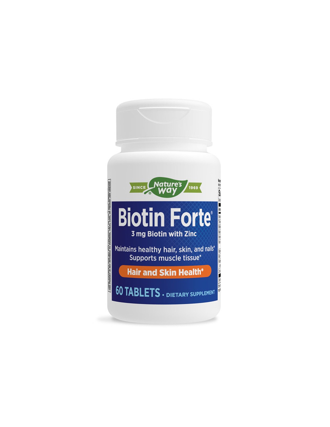 Biotin Forte® - Биотин форте® с цинк, 60 таблетки Nature’s Way - Feel You