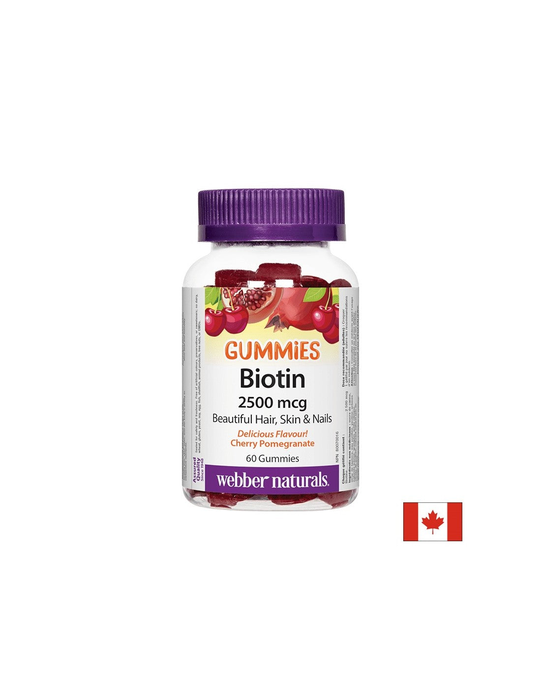 Haare, Haut, Nägel - Biotin, 2500 µg x 60 Gel Tabletten