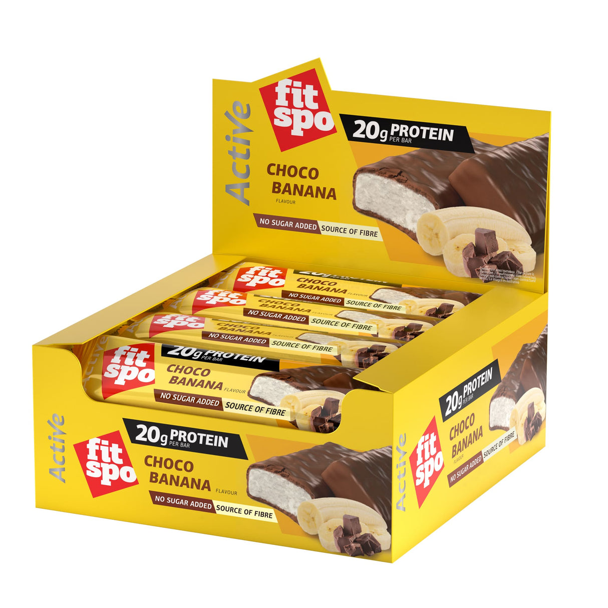 Active Bar Chocolate and Banana - 12 x 60 grams