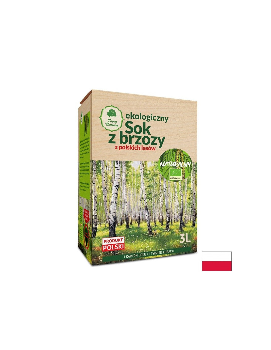 Organic birch juice - Detoxification, tone, strong immunity, 3 liters