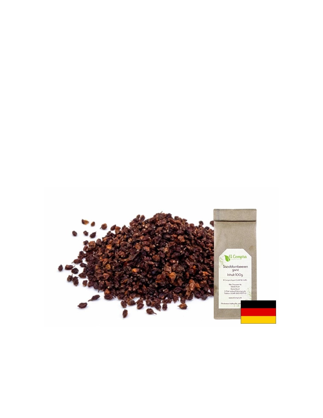 Whole fruits of sea buckthorn (oblepiha), 100 g
