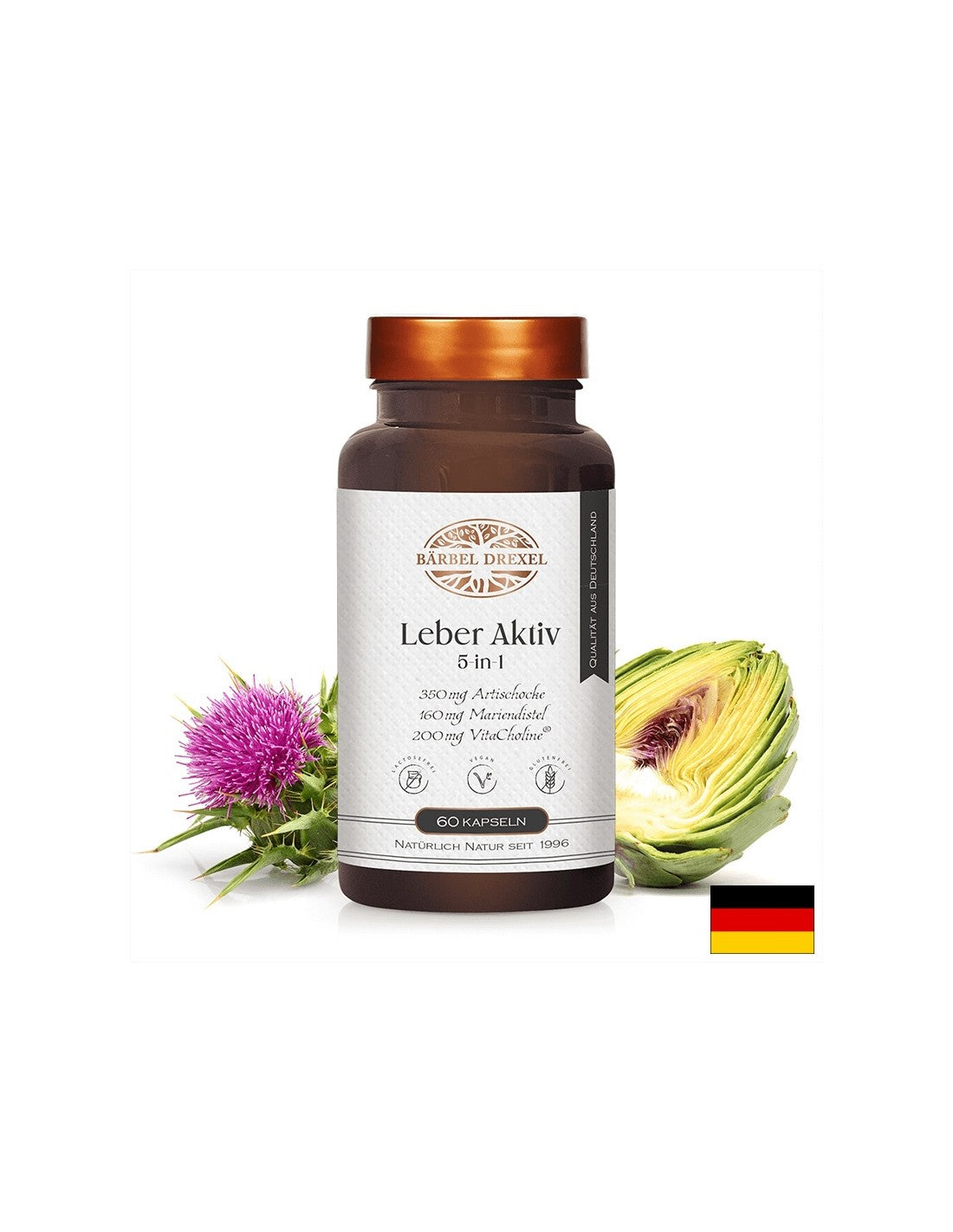 Liewer an Gallbladder - eng detox Formel mat Kribbelen a Mineralsteren, 60 Kapselen