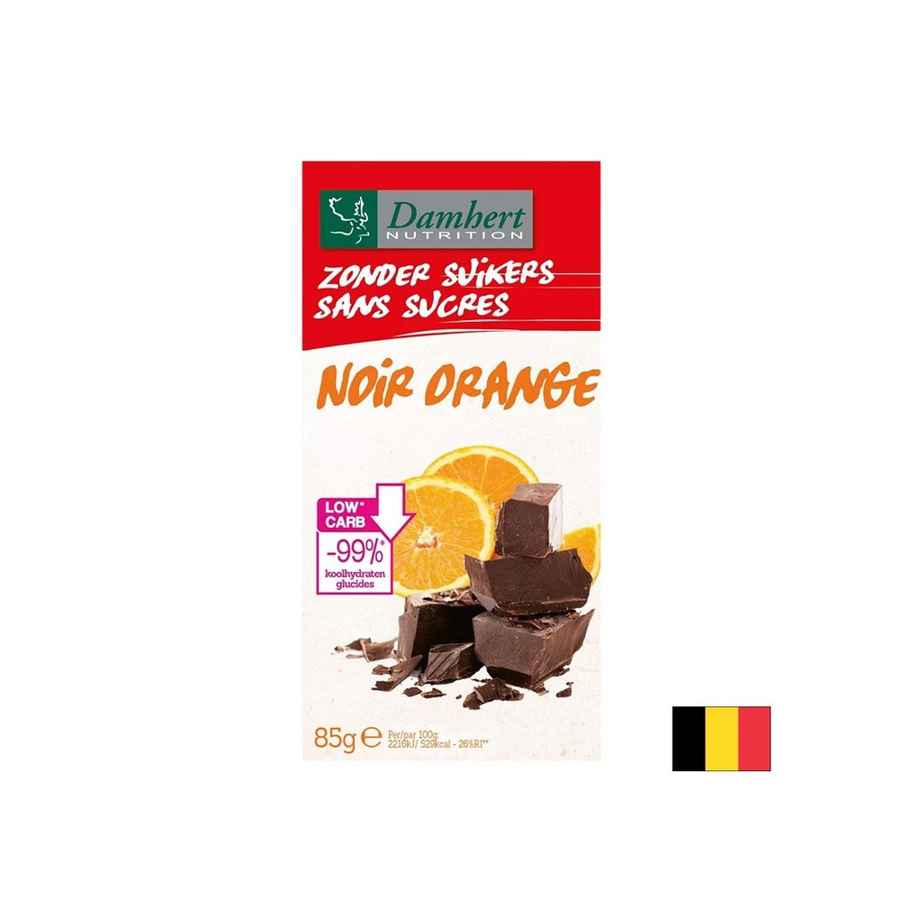 Ciocolată neagră cu portocale (fără zahăr), 85 g