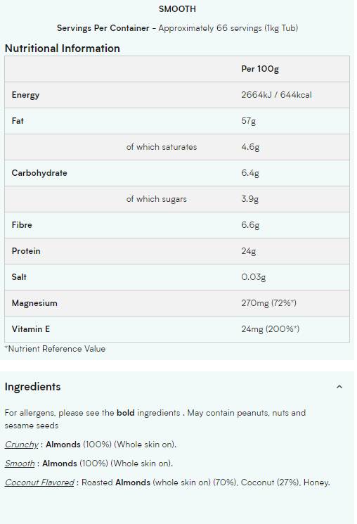 Amandelboter - knapperig - 1000 gram