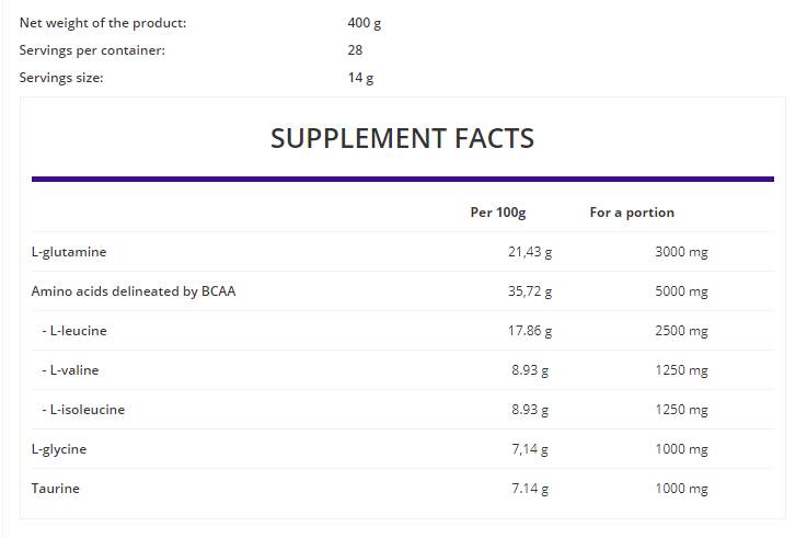 BCAA mais 400 gramas