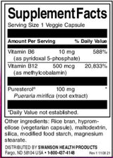 Pueraria Mirifica - Puresterol® | Com vitamina B6 e B -12 - 60 cápsulas