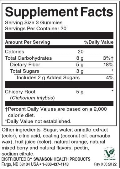 Fiber Gummies | Orange & Mix Berry - 60 chewable tablets