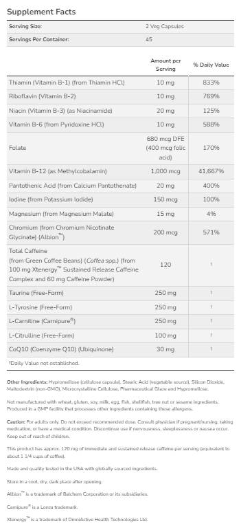 Sustained Energy | with Xtenergy™ - 90 капсули - Feel You