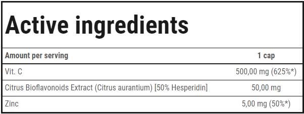 Vit.C Strong 500 | Vitamin C 500 mg - 100 капсули