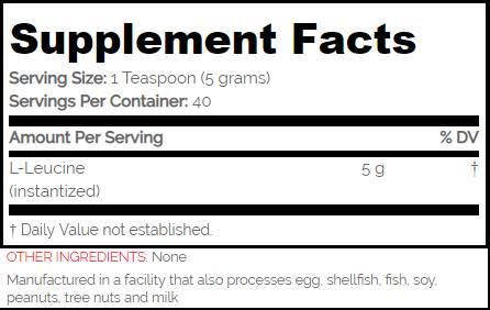 Performance leucine 200 gramas