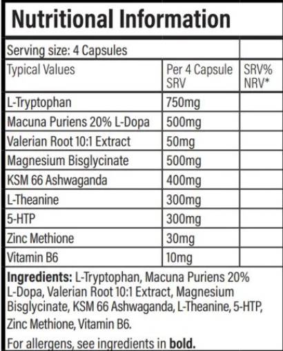 Svajonių miegas | Su Ashwagandha ir Mucuna Pruriens 120 kapsulėmis