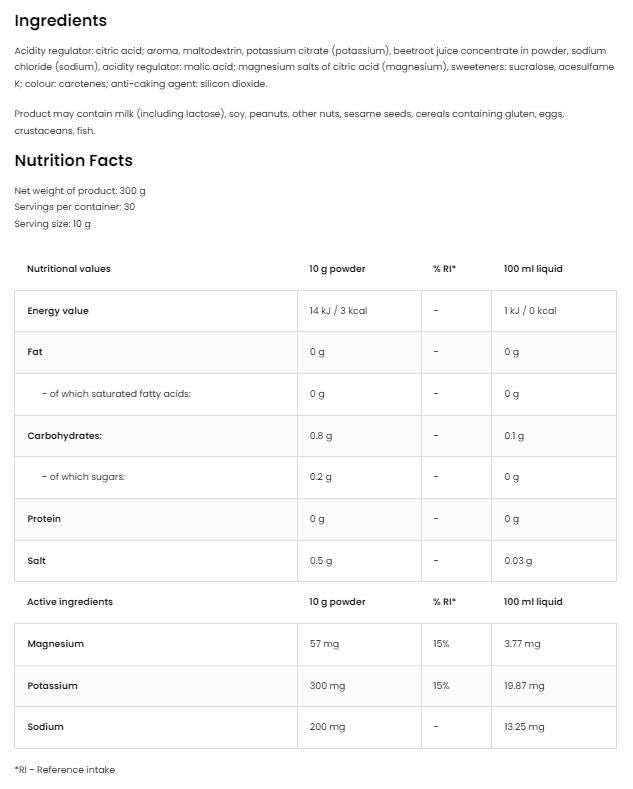 Aqua Kick / fortgeschratt Hydration - Elektrolyte - 300 Gramm