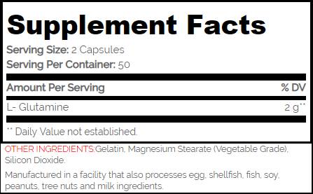 L-Glutamine 2000 100 capsules