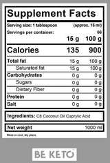 MCT -Ölflüssigkeit C8 + C10 - 100 ml