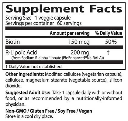 Melhores cápsulas de ácido r-lipóico / estabilizado Na-R-ALA 200 mg-60