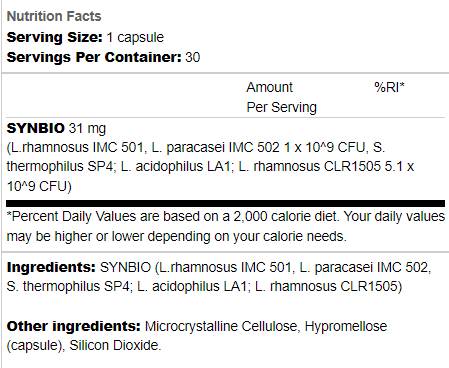 Probiotic | 5 Active Strains - 30 капсули - Feel You