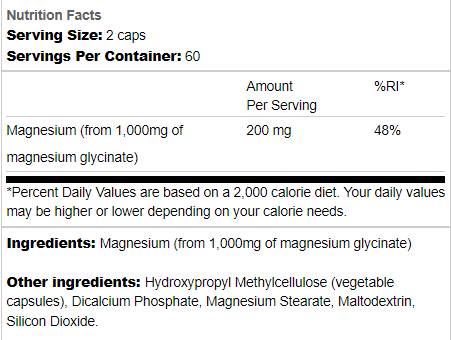 Magnesium Glycinate 200 mg - 120 капсули - Feel You