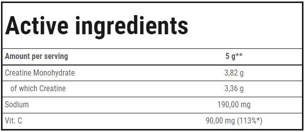 Kreatin 100% Creatine monomydrat Pudder - 300 Gramm