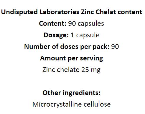 Zinc Chelat 25 mg - 90 капсули - Feel You