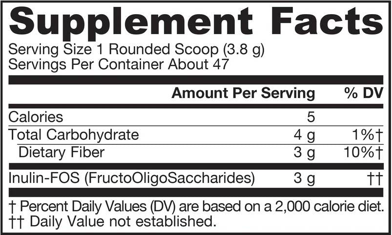 Prebiotic Inulin - FOS - Fructooligosaccharides - 180 grams