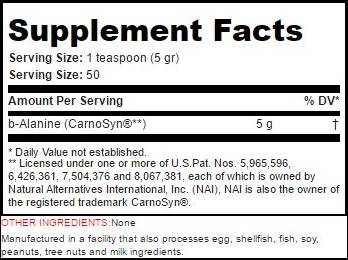 CarnoSyn / Beta Alanine 250 грама - Feel You