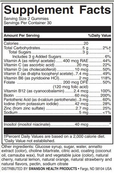 Kanner Multivjin Gummelulimen | Gemëscht Uebst - 60 chewable Pëllen