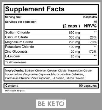 Ketolytes Capsules | Keto Electrolyte Formula - 90 капсули - Feel You