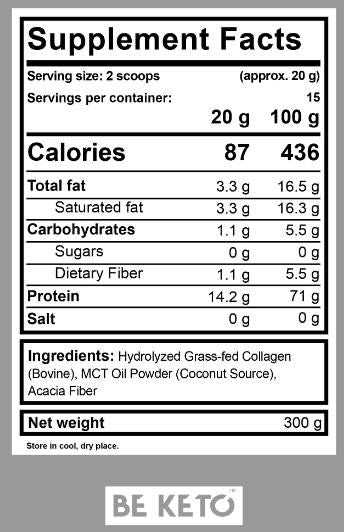 Keto kolagen + mct v prahu - 300 gramov