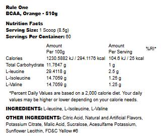 BCAA-uri | Formula BCAA 100% micronizată 2:1:1 - 480 de grame