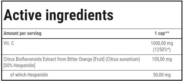 Vitaminas C 1000 Ultra Bioflav - 100 kapsulių