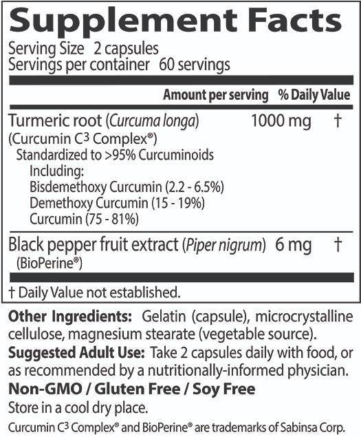 Curcumina ad alto assorbimento 500mg - 120 capsule