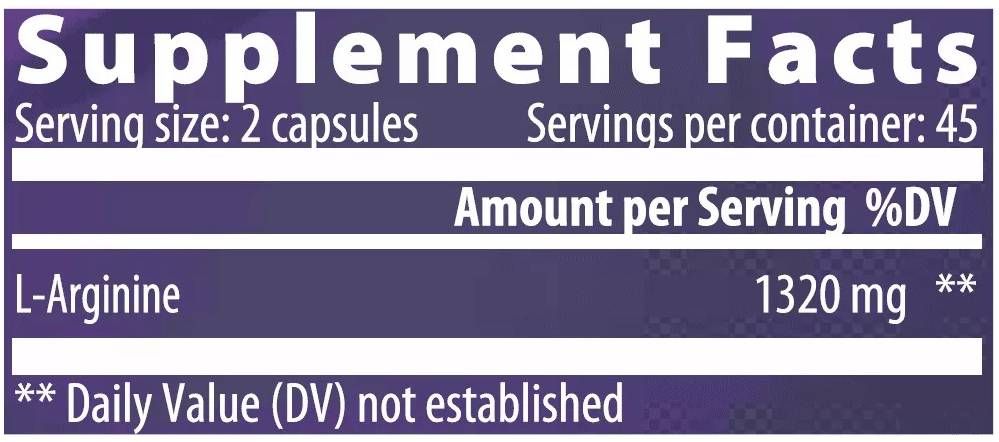 L -Arginine 660 mg - 90 capsules