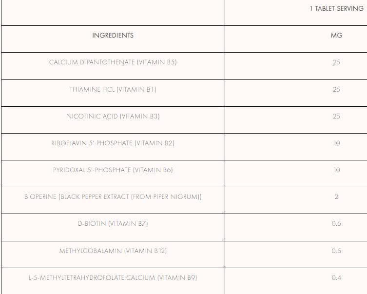 Complexo avançado de vitamina B - 120 comprimidos