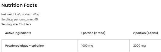 Spiruline - 90 Pëllen