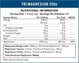 Tri-Magnesiumpulver | Bisglycinat, tarate & Citrate - 200 Gramm