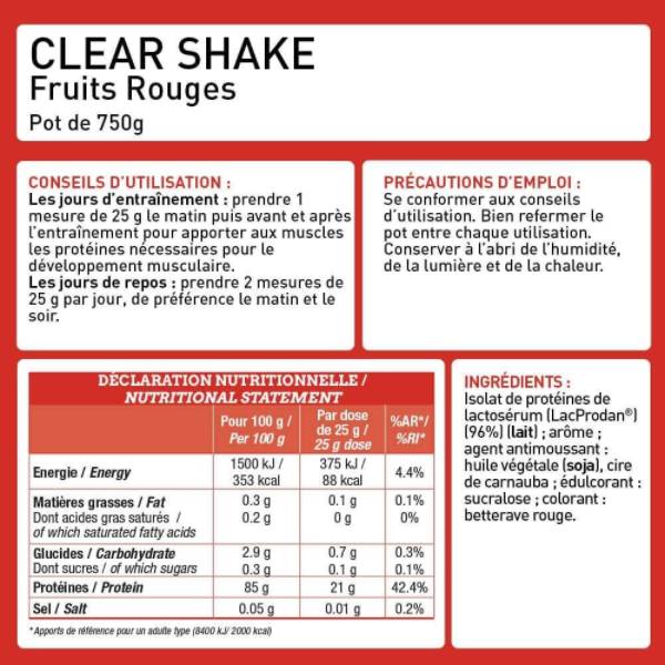 Clear Shake | Izolați apa cu proteine ​​din zer - 750 de grame