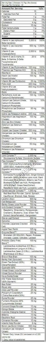 Orange Tright + Greens Powder - 412 grammes