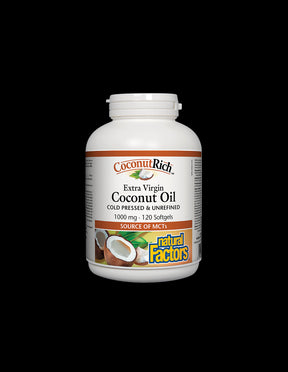 Coconut Oil Extra Virgin 1000 mg - 120 Gel capsules - Nutra Best Europe