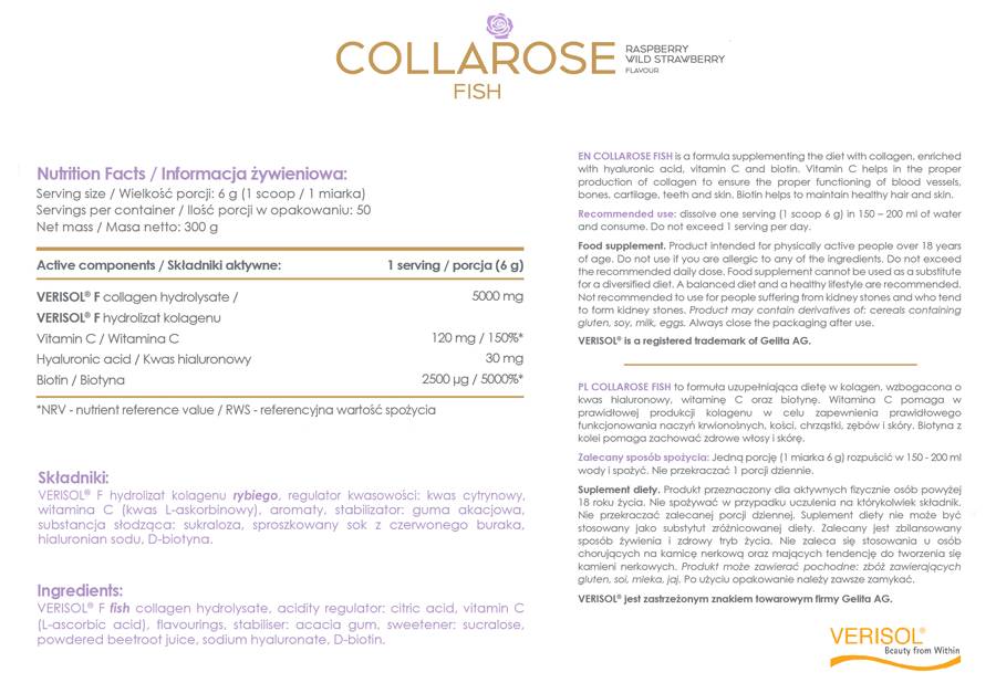 Alldeynn | Collarose Fish - Marine Collagen with Hyaluronic Acid - 300 grams