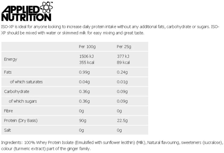 ISO-XP | 100% Whey Isolate - 1000 grams