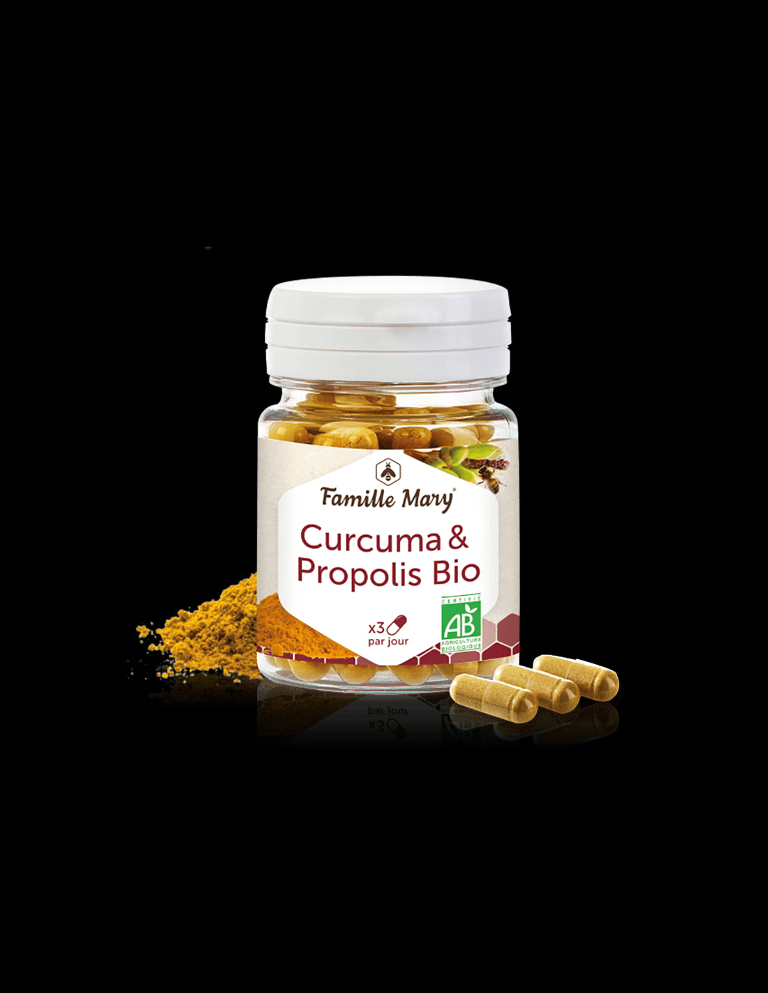 Curcuma & Propolis Bio/ Куркума + био прополис, 60 капсули Famille Mary - Feel You