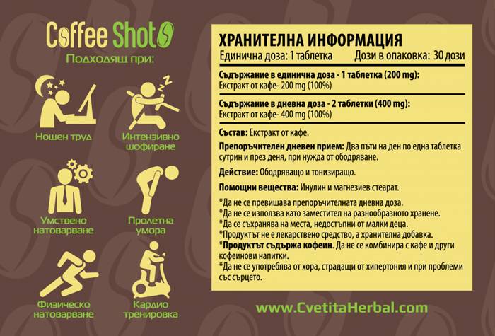 Coffee Shot 30 капсули - Feel You